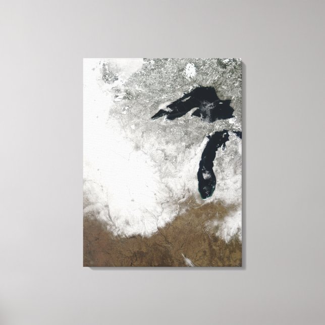Färgbild av snö canvastryck (Framsida)