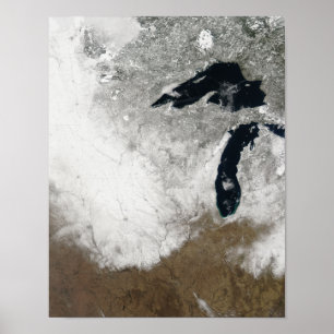 Färgbild av snö poster