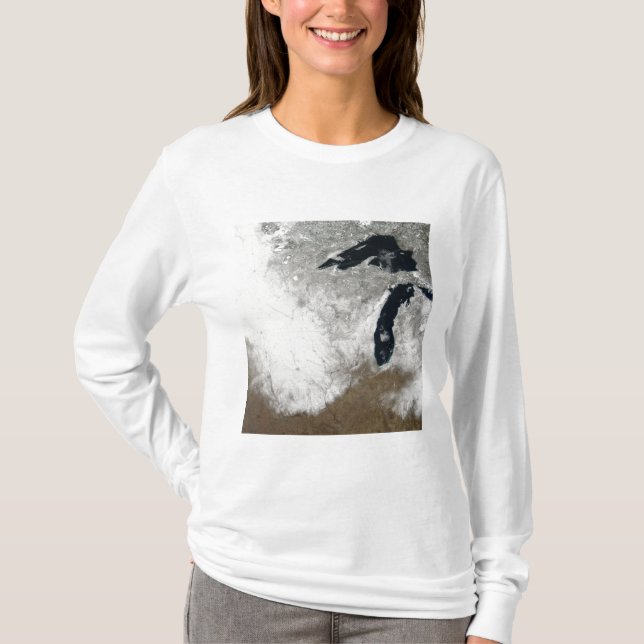 Färgbild av snö t-shirt (Framsida)