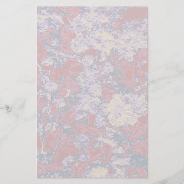 Färgbildande löv och blomkamouflage mönster brevpapper (Framsida)