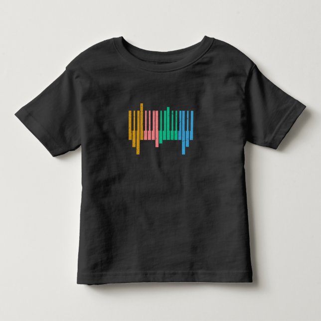 Färgbildande musikinstrument Tangentbord Piano Nyc T Shirt (Framsida)