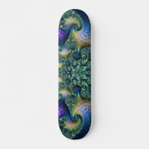 Färgbildande Spiral Fractal Abstrakt Mini Skateboard Bräda 18,5 Cm