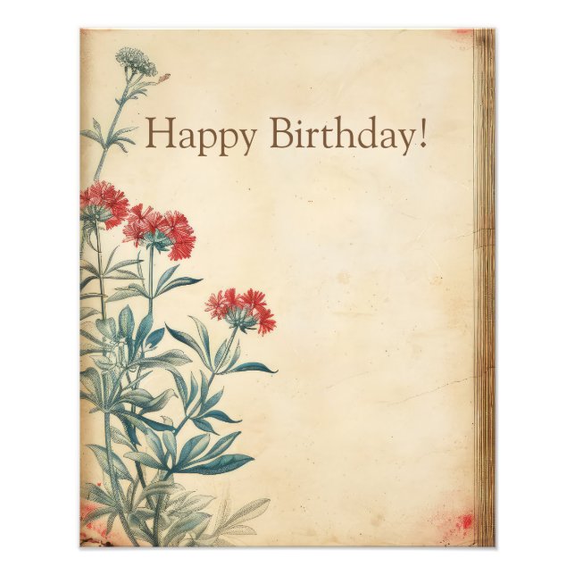 Färgbildepemera med pilblomma fototryck (Framsidan)