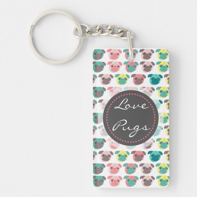 Färgbilder av "Kärlek Pugs" som är bra (Framsidan)