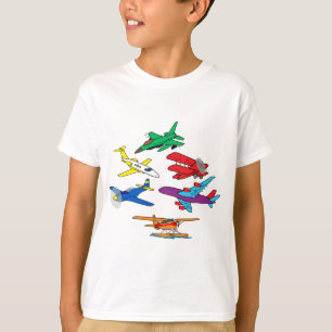Färgbilder på flygplan t shirt
