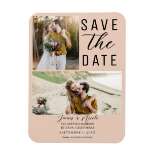 Färgbildspar Save the Date Bröllop Magnet