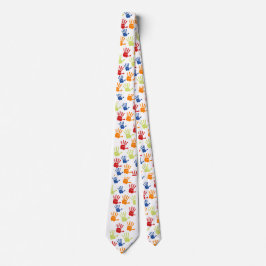 Färgbläck för handavtryck för lärare slips