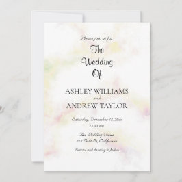 Färgbläck Mönster Elegant bröllop Inbjudningar