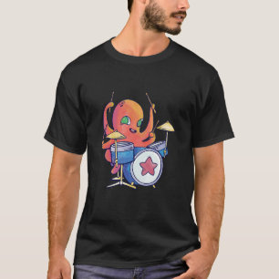 Färgbläck Realistiskt Octopus Uppspelningsrom Lo T Shirt