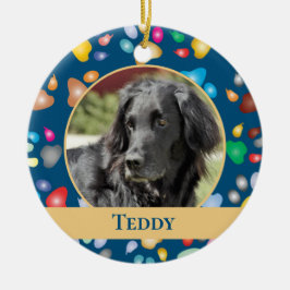 Färgbläck Skriv ut Mönster Pet Julgransprydnad Keramik