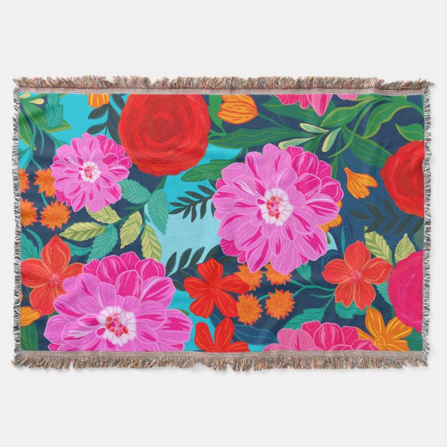 Färgbläckfilt, färgblock, täckfilt filt (Framsidan)