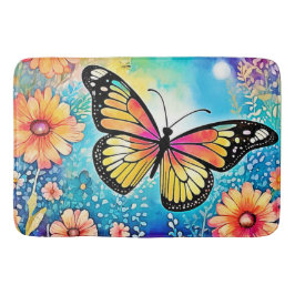 Färgbläckfiskvydesign Badrumsmatta