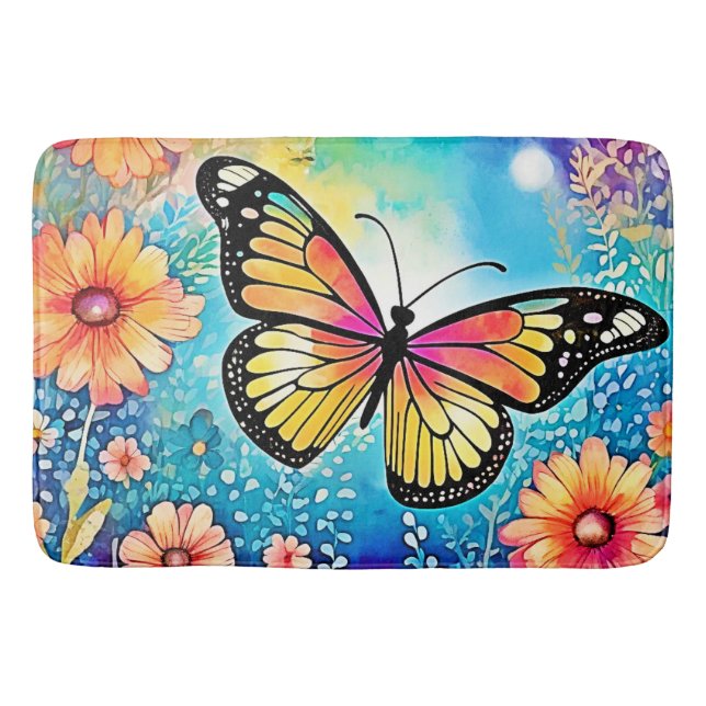 Färgbläckfiskvydesign Badrumsmatta (Framsidan)