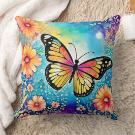 Färgbläckfiskvydesign Kudde