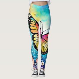 Färgbläckfiskvydesign Leggings