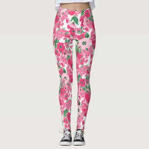 Färgbläddrare för ljus, Rosa, Elegant, vit desi Leggings