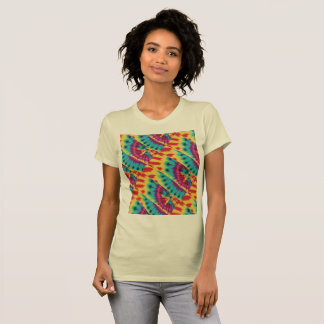 Färgblandad turkos vid Lila av Gult T Shirt