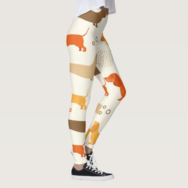 Färgbländare hund mönster leggings (Höger)