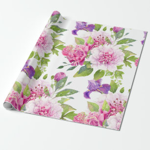 Färgblandningar av blommor bouquet Peony & Lily Presentpapper