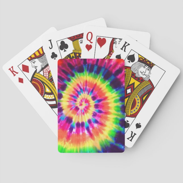 Färgblänkt regnbågsbild Spiral Casinokort (Baksidan)