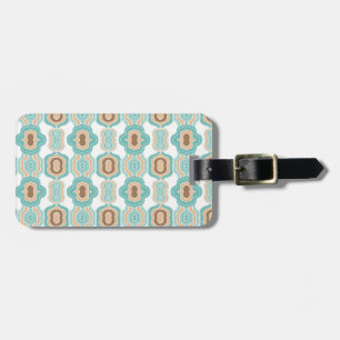 Färgblått/bebrunt medallion bagagebricka