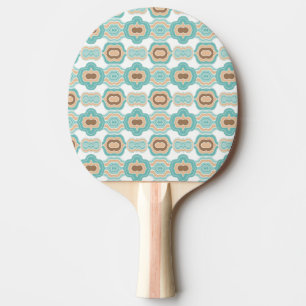 Färgblått/bebrunt medallion pingisracket