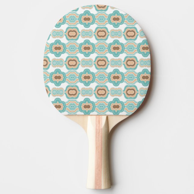 Färgblått/bebrunt medallion pingisracket (Framsidan)