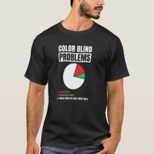 Färgblind För färgblinda människor Röd Grön Blind T Shirt