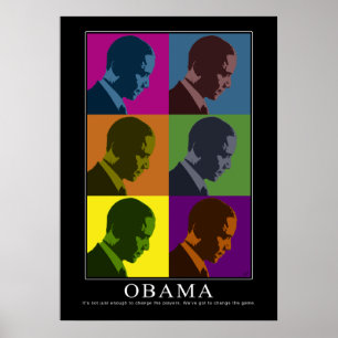 "Färgblind" Obama Poster