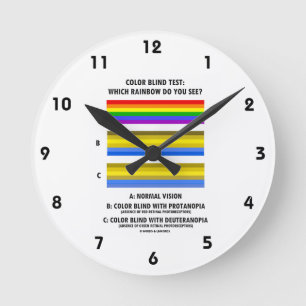 Färgblinden testar som regnbågen dig ser? rund klocka