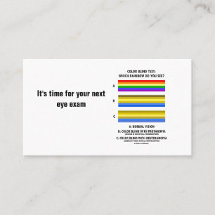 Färgblinden testar: Vilken regnbåge ser du? Vision Tidsbeställning Kort