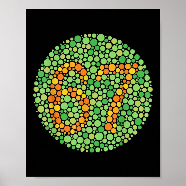 Färgblindhetstest 67 Six Seven Prickig Lärare Nu Poster (Framsidan)