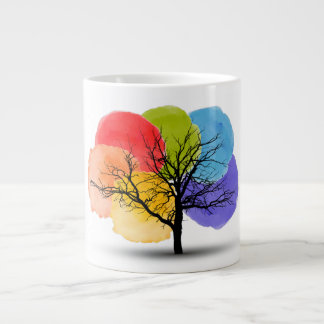 Färgblobbträd Jumbo Mugg