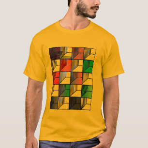Färgblock Abstrakt Grafisk T-Shirt 
