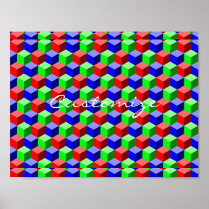Färgblock av Thunder_Cove 3-D med Byggnad Poster