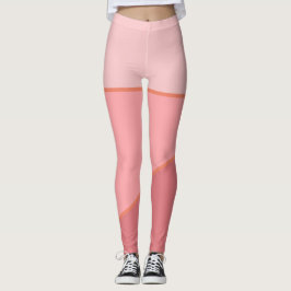Färgblock för monokrom rosa mönster leggings