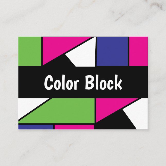 Färgblock Geometrisk Visitkort (Framsida)