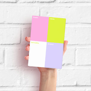 Färgblock Klisterlappar Medium Post-it Block