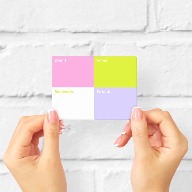Färgblock Klisterlappar Små Post-it Block (Skapare uppladdad)