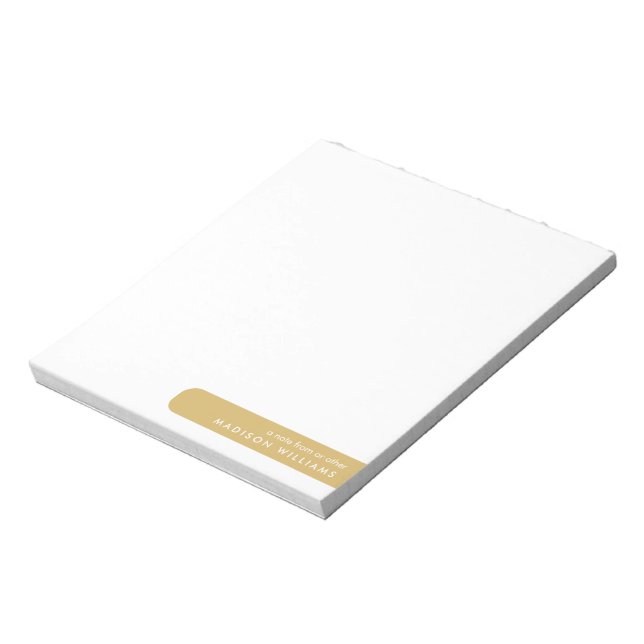 Färgblock Modern Minimalistisk Stilren  Anteckningsblock (Roterad)