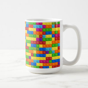 Färgblock Mönster för Byggnad Kaffemugg