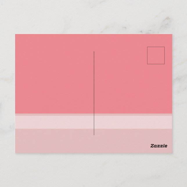 Färgblock Tre Ton Rosa  Spara Datumen  Postca Vykort (Baksida)