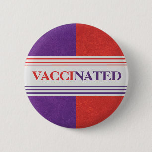 Färgblock Vaccinerad knapp (rött och Lila)