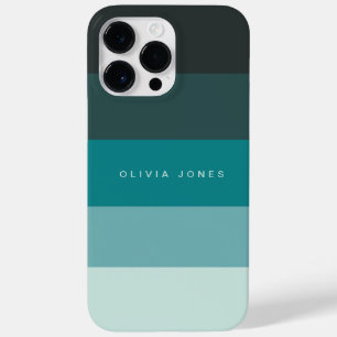 Färgblock Vågrät Rand Black & Teal