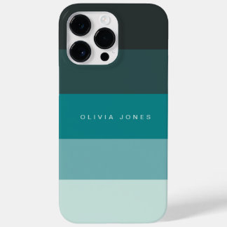 Färgblock Vågrät Rand Black & Teal