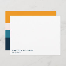 Färgblockera Vågrät Rand Trendig Modern Note C