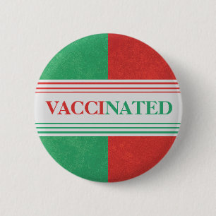 Färgblocksvaccinerad knapp (rött och Grönt)
