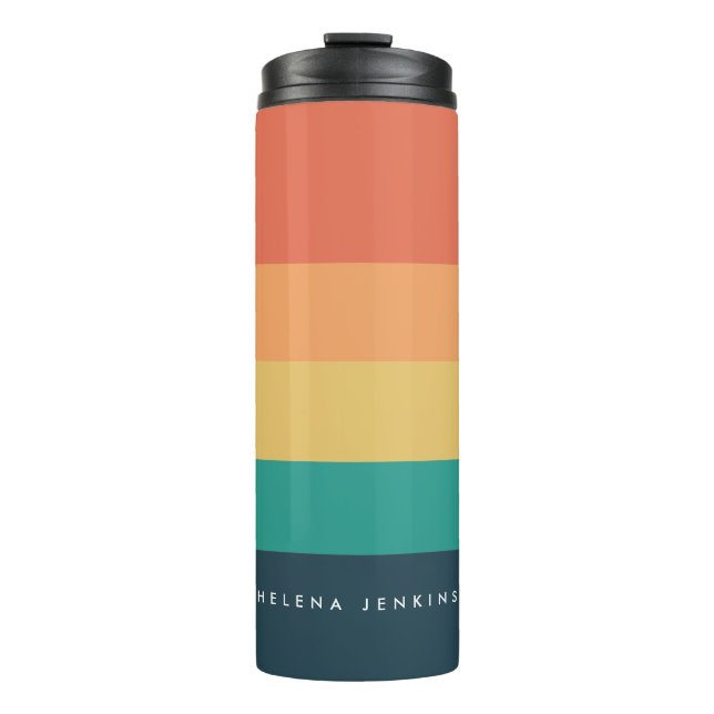 FärgblocksVågrät med randig färgad monogram (Framsida)