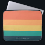 FärgblocksVågrät med randig färgad monogram Laptop Fodral<br><div class="desc">Lägg till en stänk i färg till dina tillbehör med vår "Colorblock Vågrät Stripe Colorful Monogram"-samling. Perfekt för telefonväskor,  elektronik,  sportutrustning och mycket annat. Den här vibrerande designen har fet färg-block och öga-vågrät rand,  personlig med ditt monogram för en unik och snyggt beröring.</div>