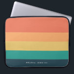 FärgblocksVågrät med randig färgad monogram Laptop Fodral<br><div class="desc">Lägg till en stänk i färg till dina tillbehör med vår "Colorblock Vågrät Stripe Colorful Monogram"-samling. Perfekt för telefonväskor,  elektronik,  sportutrustning och mycket annat. Den här vibrerande designen har fet färg-block och öga-vågrät rand,  personlig med ditt monogram för en unik och snyggt beröring.</div>